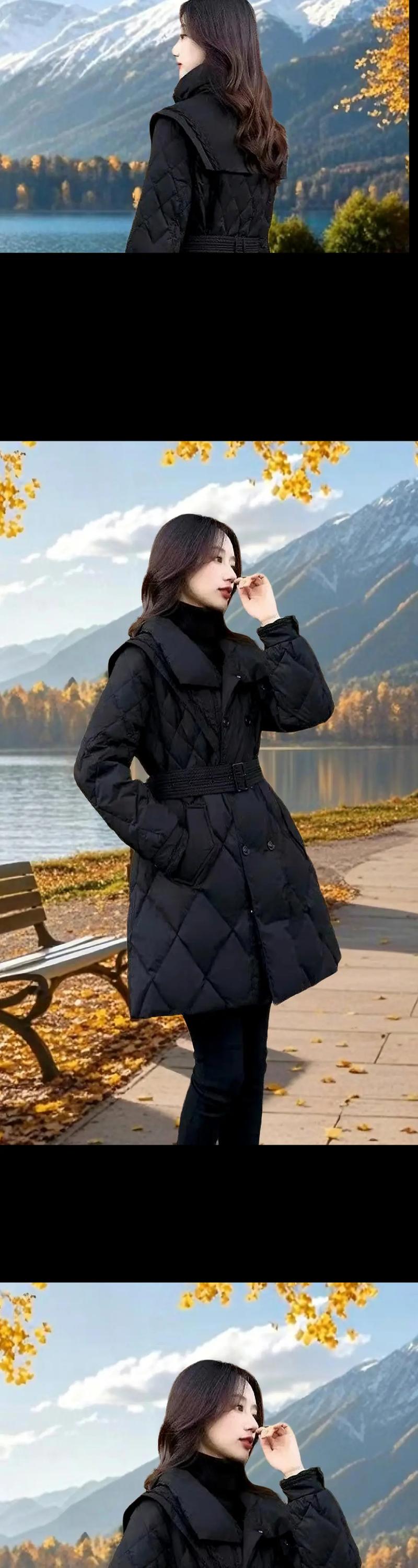 棉袄中长款怎么搭配图片欣赏