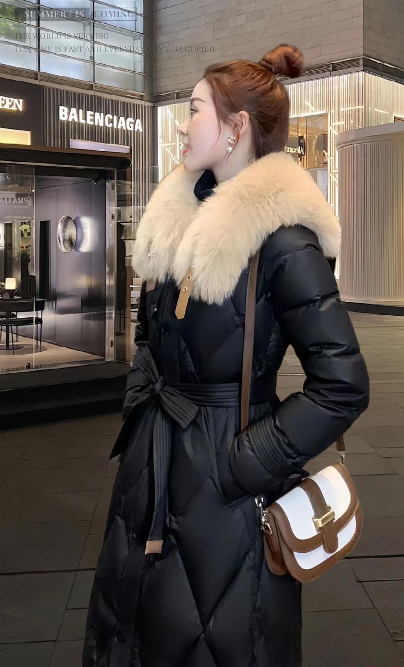 长款棉衣女怎么搭配鞋子好看图片