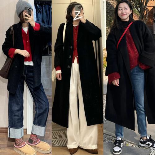 黑色中款棉服怎么搭配什么裤子