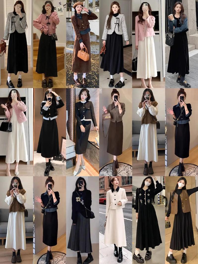 冬天衣服裙子怎么搭配图片大全