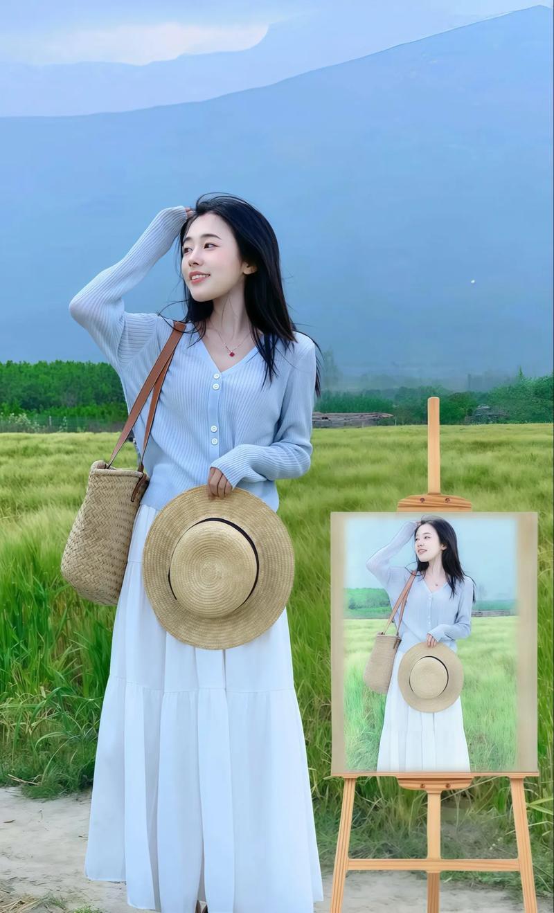 浅蓝色长外套怎么搭配好看吗