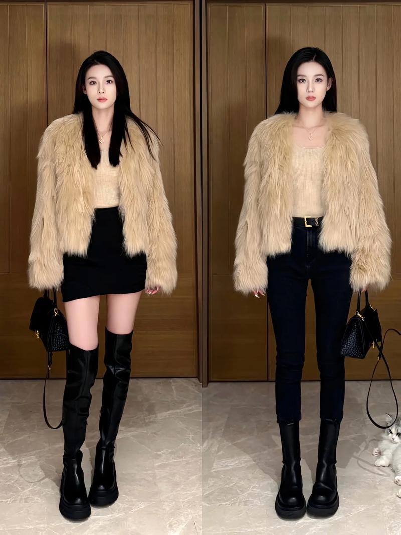 穿皮草怎么搭配丝巾