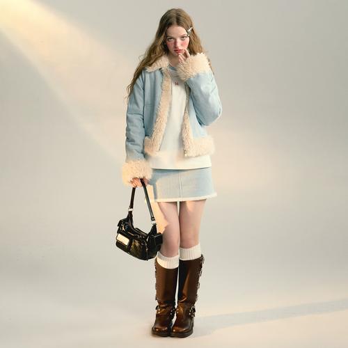 包臀裙怎么搭配棉衣