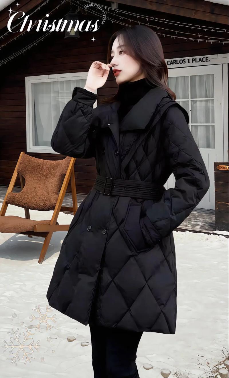 黑色中长款棉衣怎么搭配鞋子