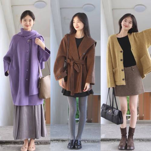 冬季浅色长裙怎么搭配