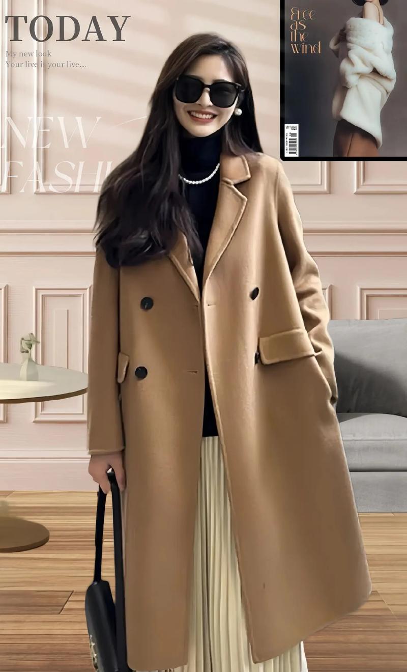 双面绒羊毛中款大衣怎么搭配