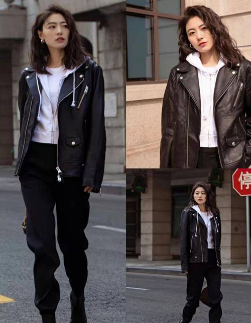 学生皮衣怎么搭配裤子图片大全