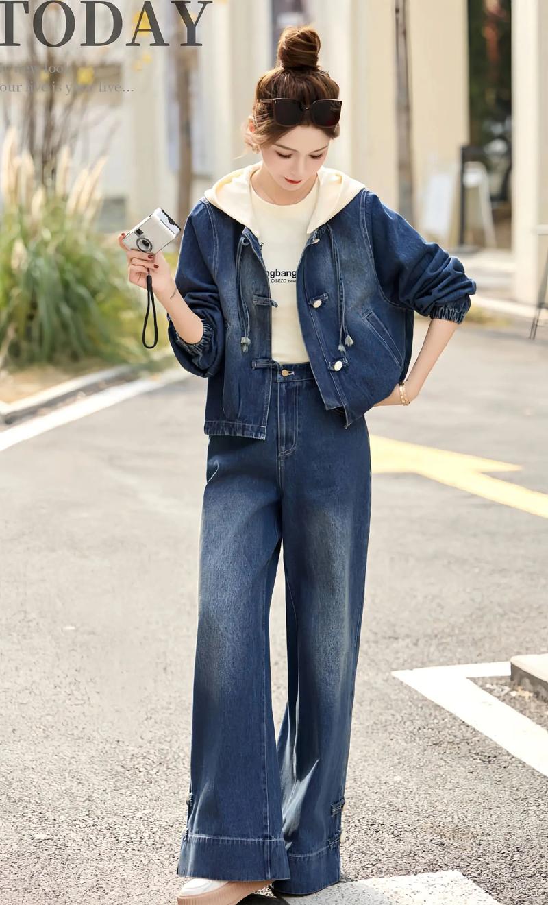 牛仔阔腿裤搭配什么外套