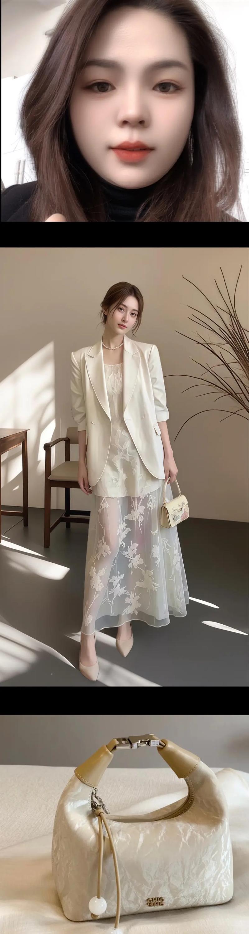 蕾丝白色休闲小西服怎么搭配什么裤子