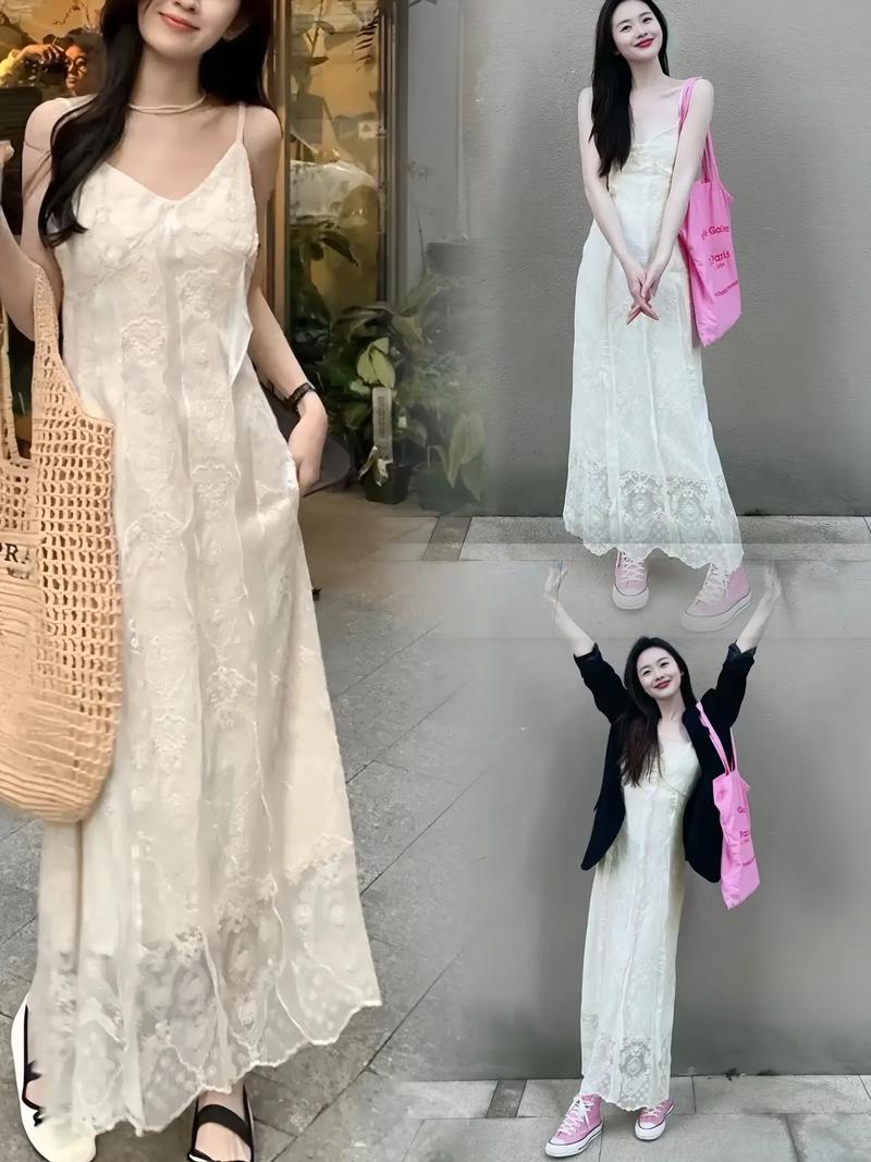 杏色蕾丝包裙怎么搭配什么外套