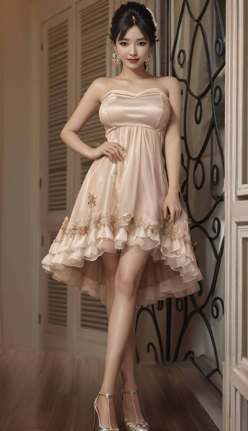 半身燕尾裙怎么搭配