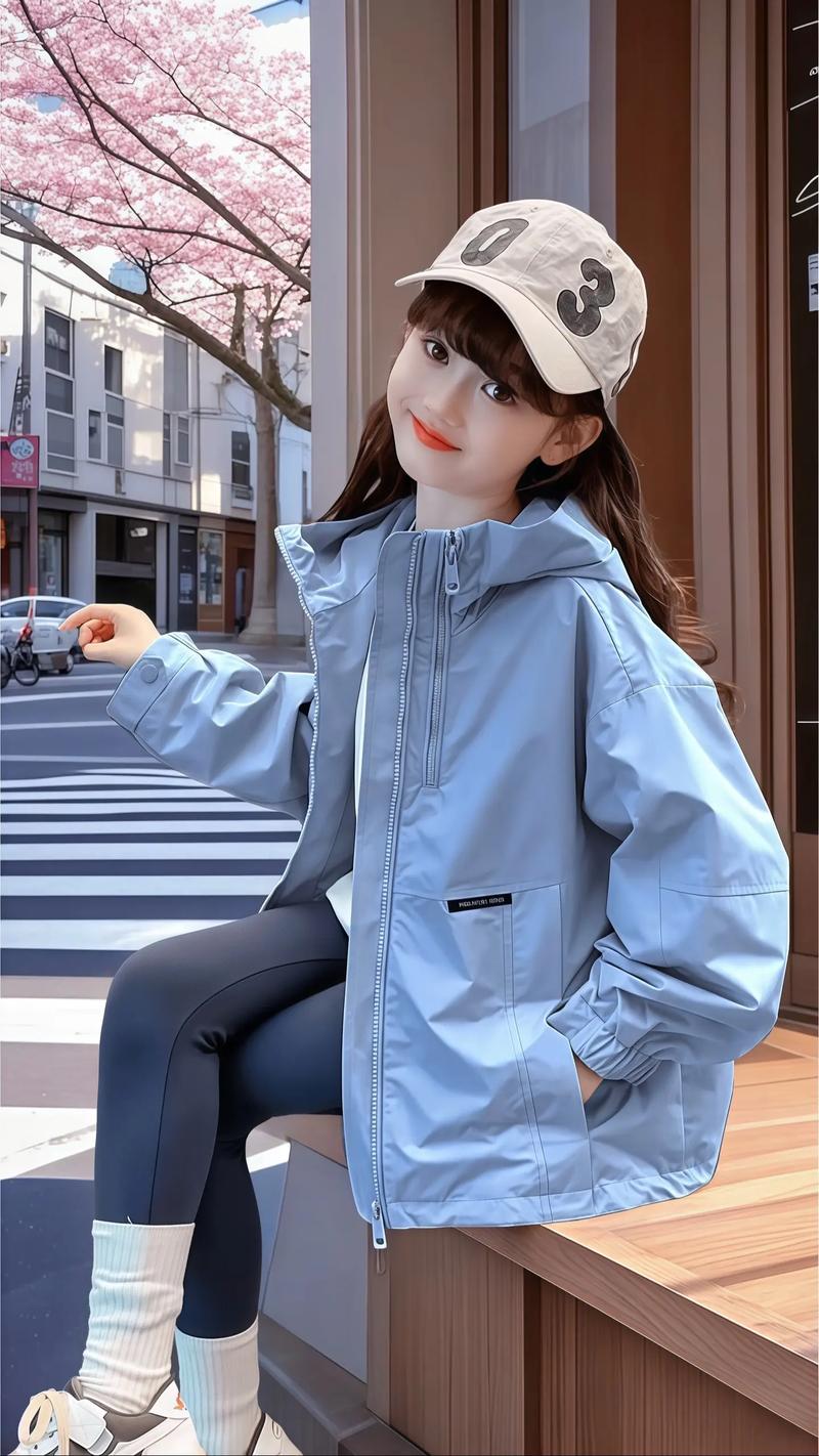 蓝色冲锋衣配什么裤子