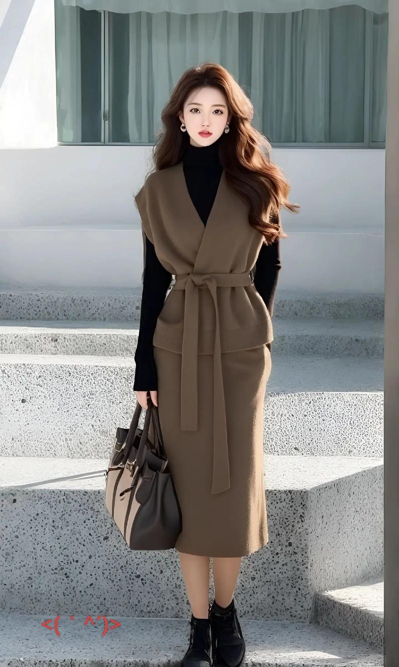 毛线套裙怎么搭配鞋子