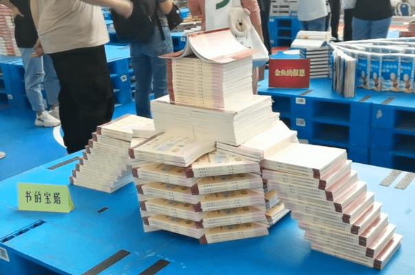 最新图书堆码造型图片