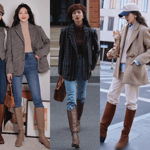 矮个子及膝靴怎么搭配