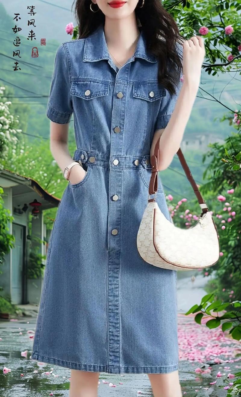 牛仔连衣裙配什么外套