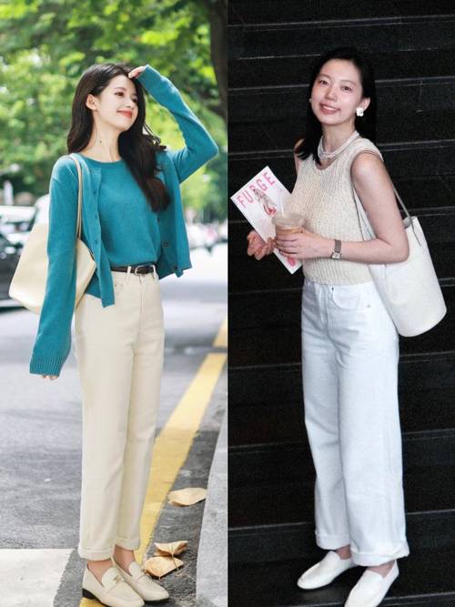 白裤子配什么颜色鞋子