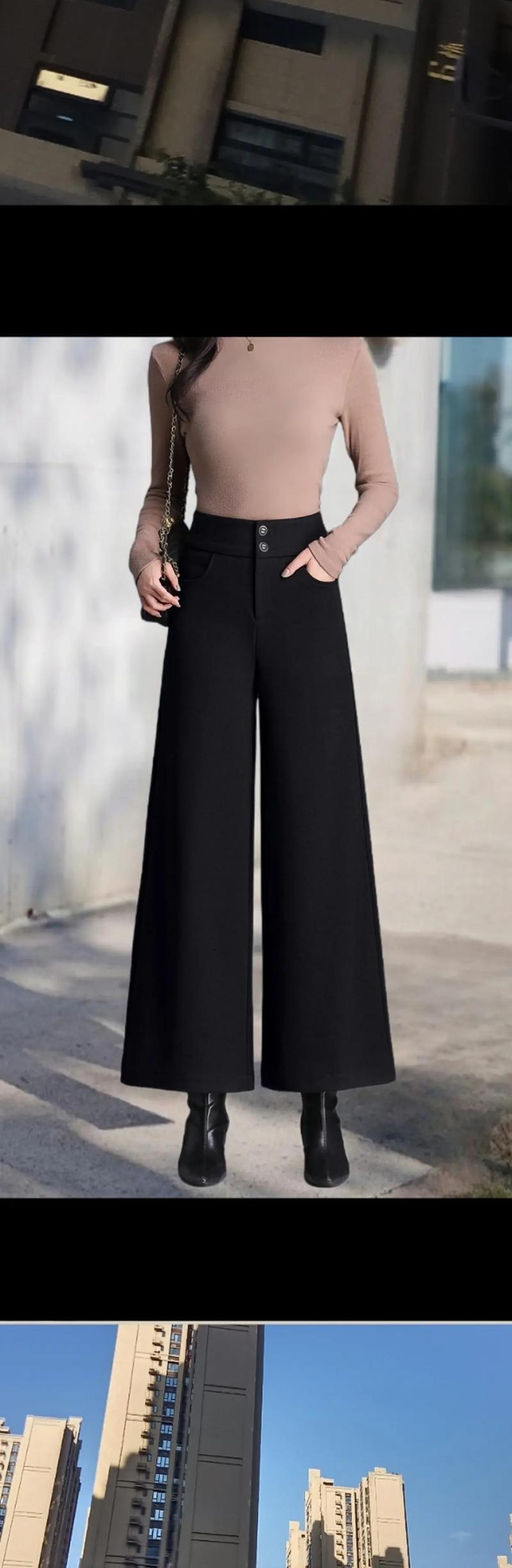 冬天小个子阔腿裤怎么搭配