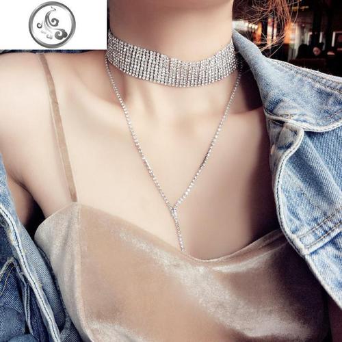 钻石锁骨链怎么搭配