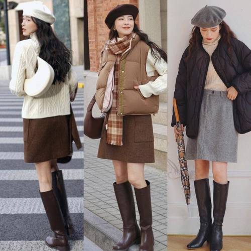 中靴怎么搭配衣服图片