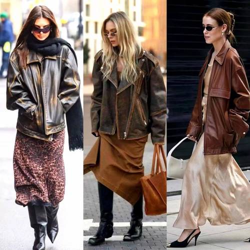 皮裙冬天怎么搭配