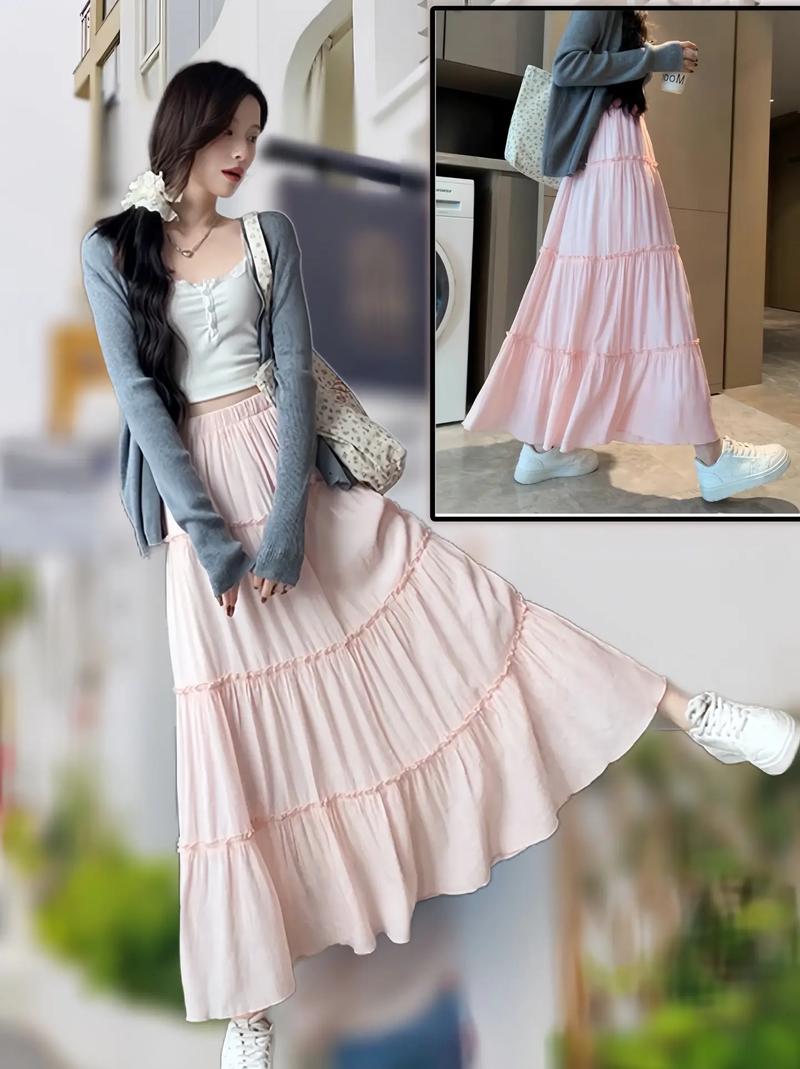 春季长裙怎么搭配图片