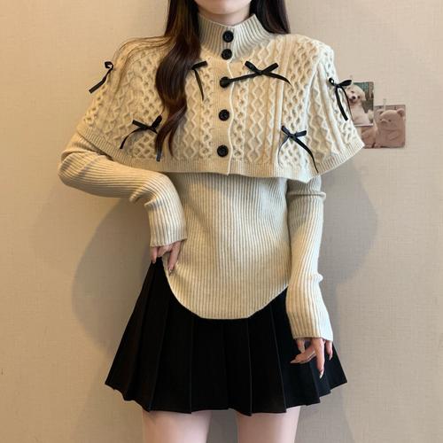 毛衣披肩怎么搭配