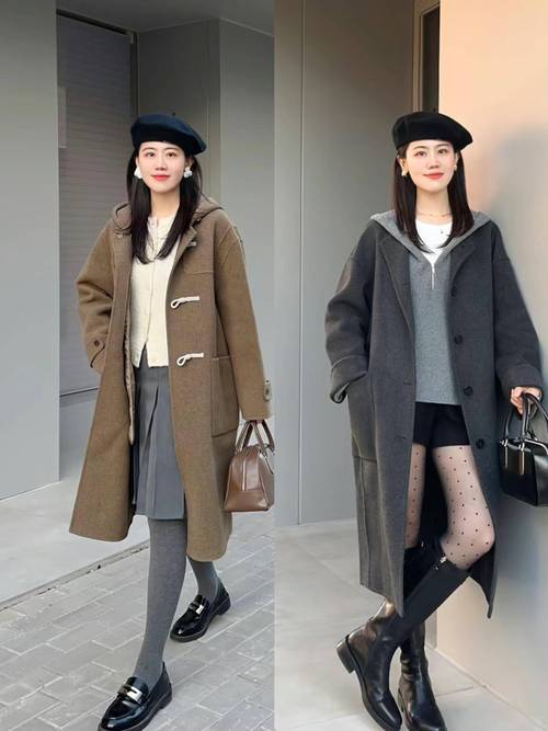 茧型大衣搭配平底鞋怎么穿显瘦