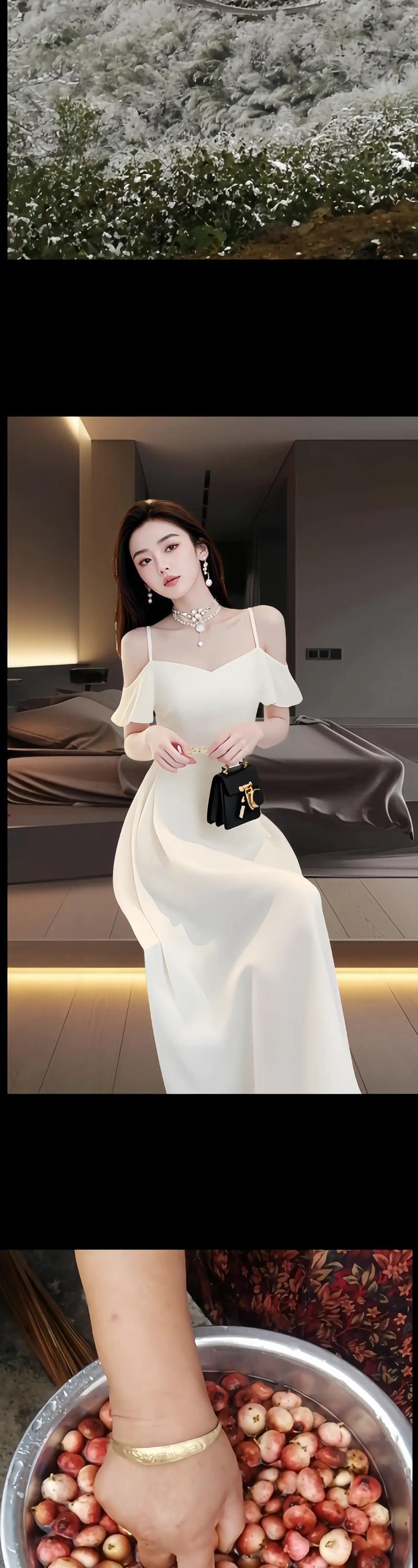 吊带长连衣裙怎么搭配