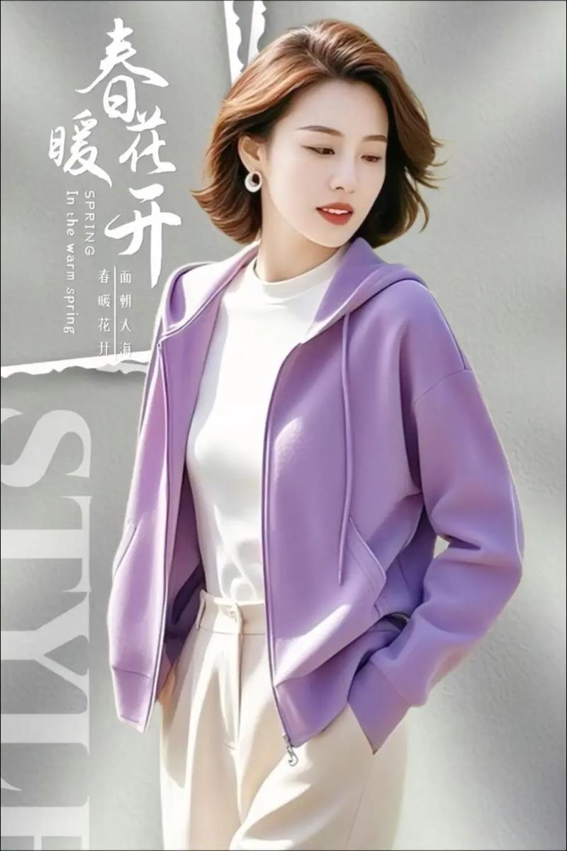 紫色卫衣怎么搭配