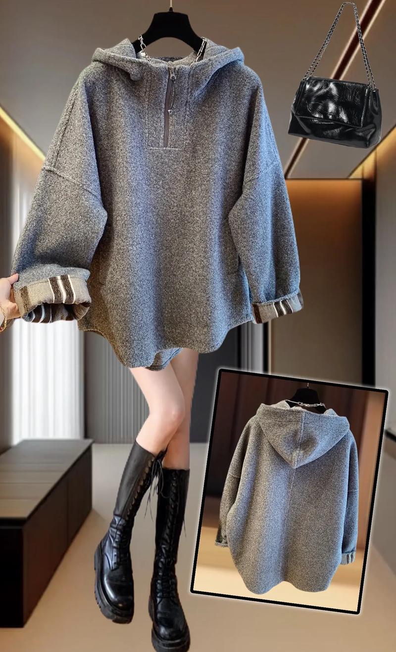 连毛帽毛呢怎么搭配图片