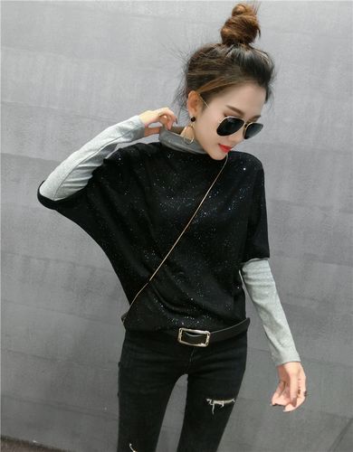 黑色编幅衫高领怎么搭配