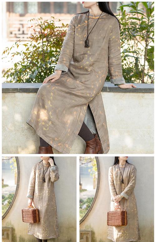 棉麻袍子怎么搭配