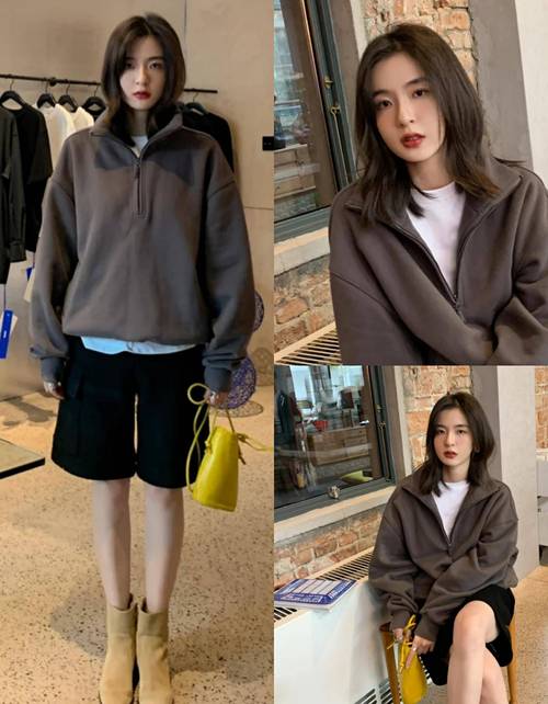 宽松卫衣怎么搭配外套