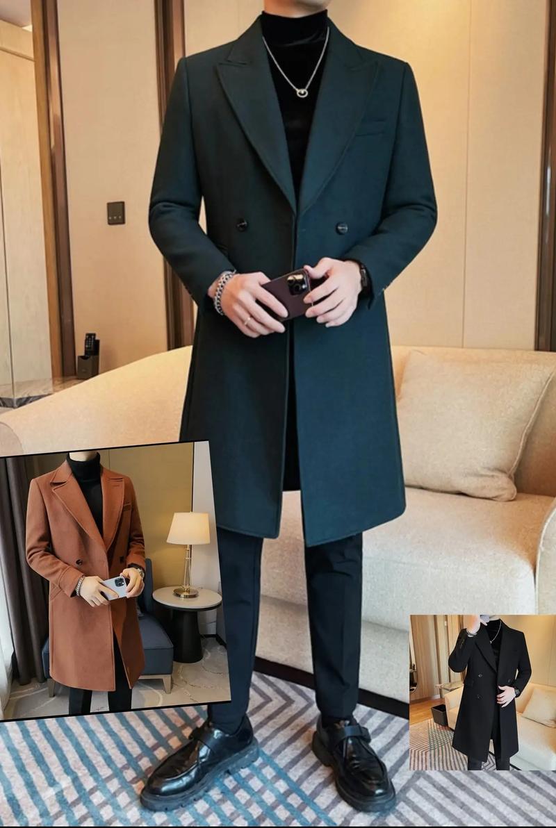 中长款大衣怎么搭配男