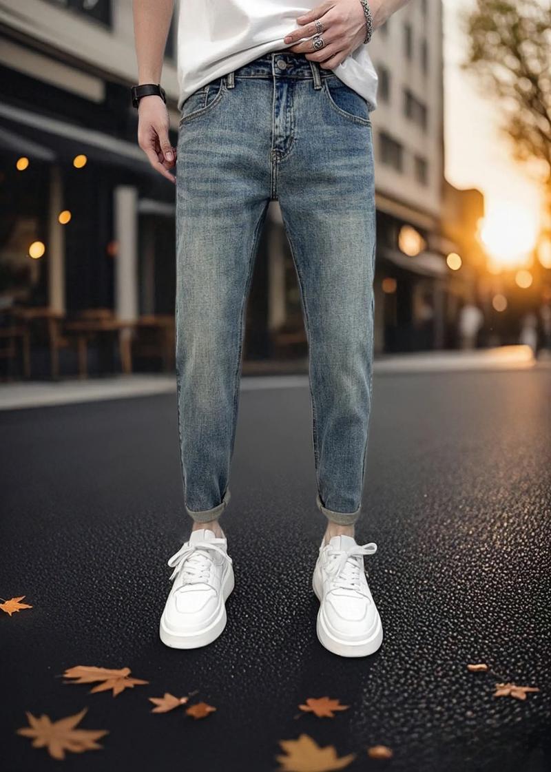 男牛仔裤配什么鞋好看