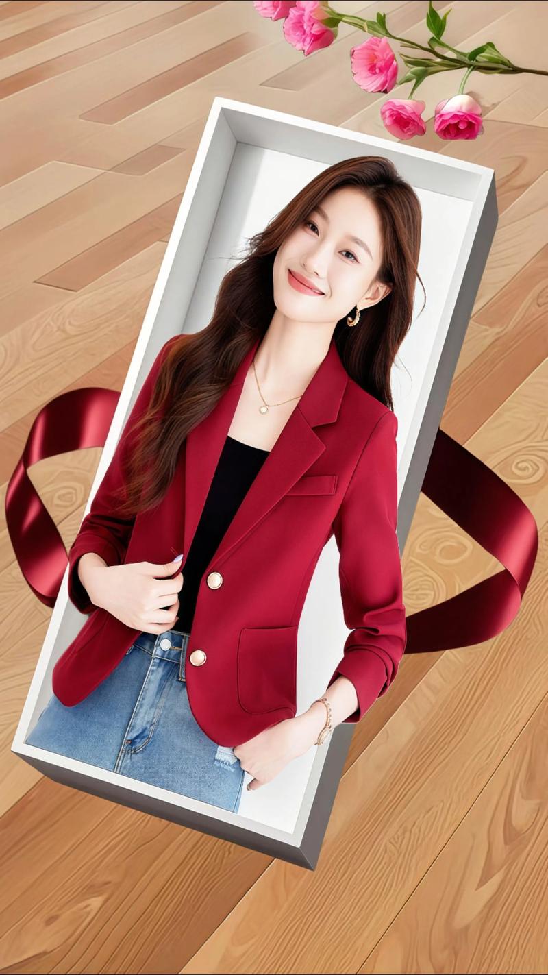 酒红色外套怎么搭配女