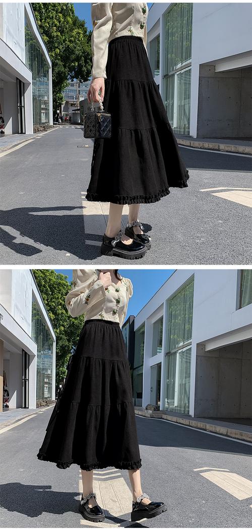 黑色蛋糕裙怎么搭配图片