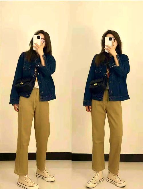 腿短卡其色裤子怎么搭配