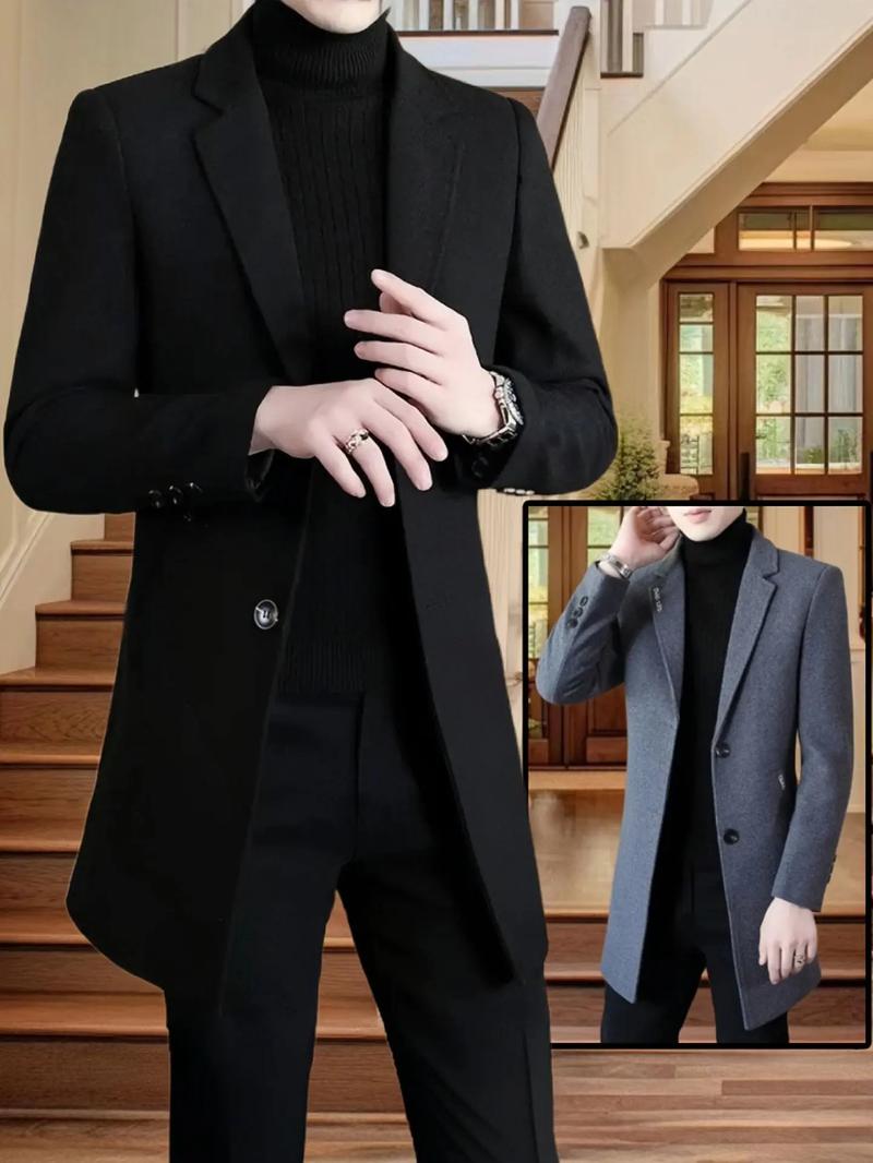 西装领毛呢大衣怎么搭配