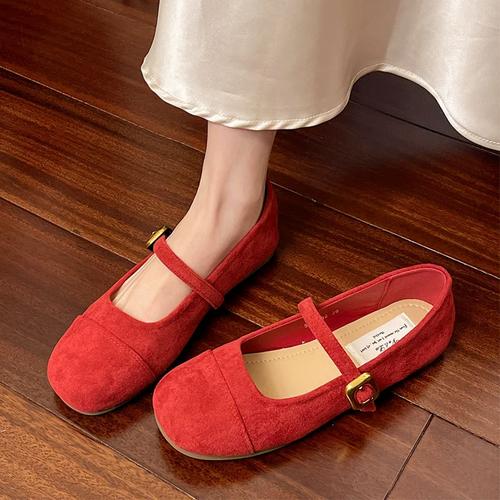 红色单鞋怎么搭配图片