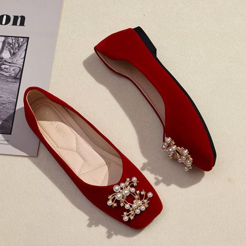 红色单鞋怎么搭配图片