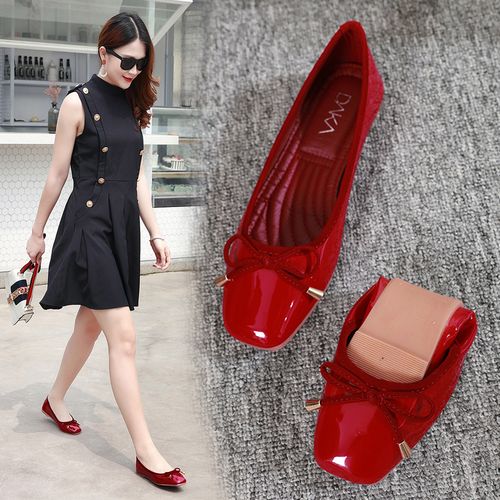 红色单鞋怎么搭配