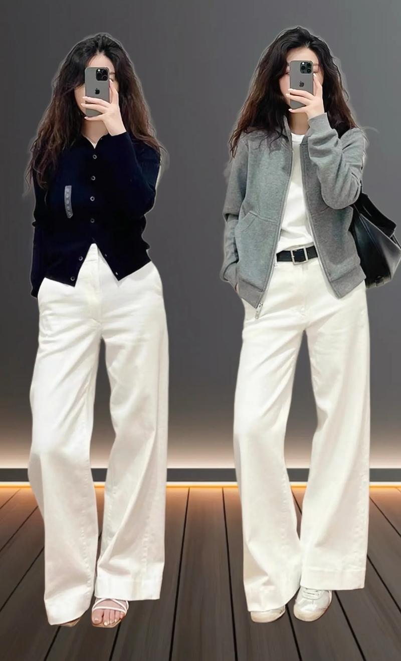 白色直筒裤配什么上衣