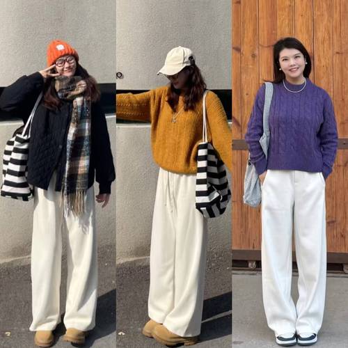 白色直筒裤配什么上衣