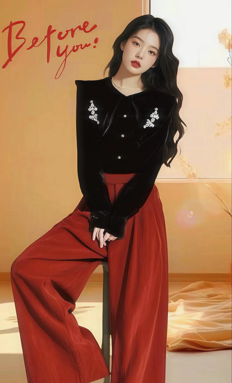 暗红色上衣怎么搭配