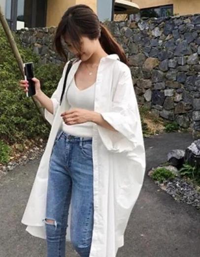 衬衣长了怎么搭配外套