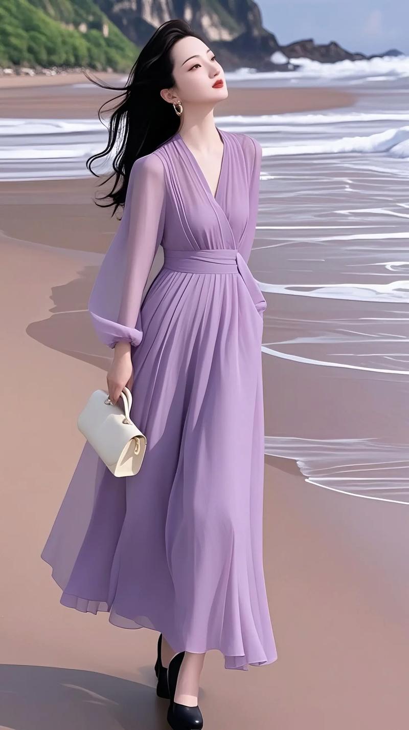 紫色裙子怎么搭配鞋子