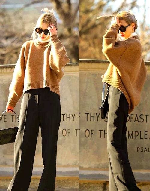 请问一下毛毛衣要怎么搭配