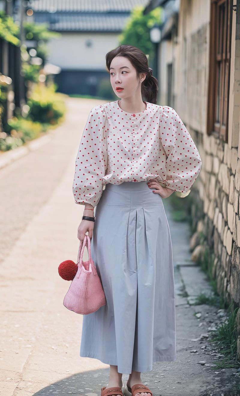 波点衣服怎么搭配裤子